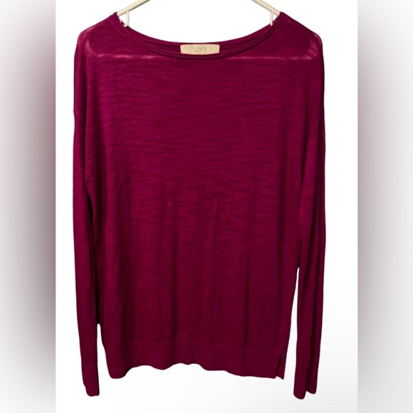 LOFT sweater/long sleeve for women’s color:pink/red size:M - Picture 1 of 4